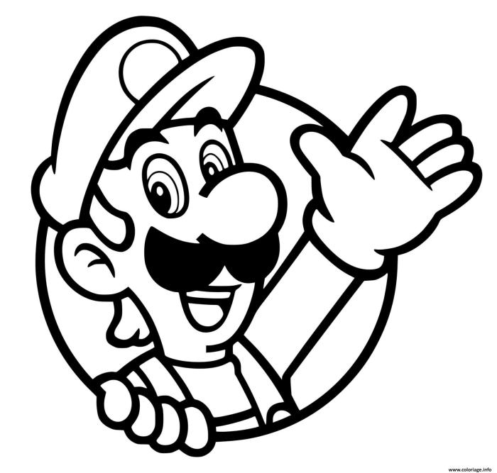 Luigi mario coloring pages