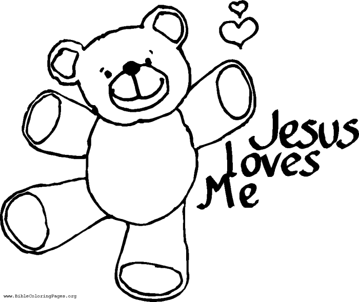 Jesus loves me coloring page