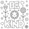 Kindness coloring page