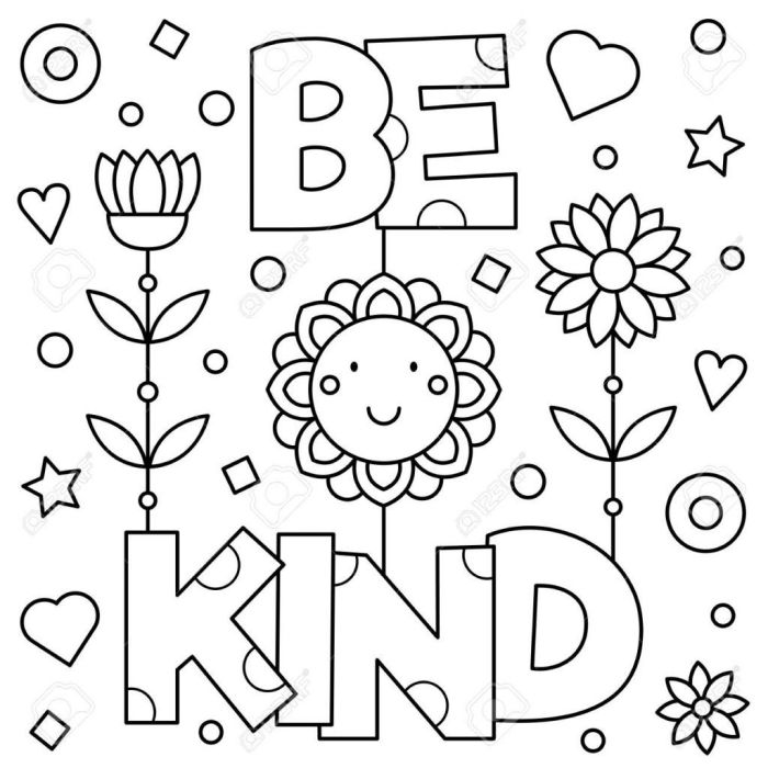 Kindness coloring page