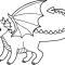 Dragon coloring page for kids