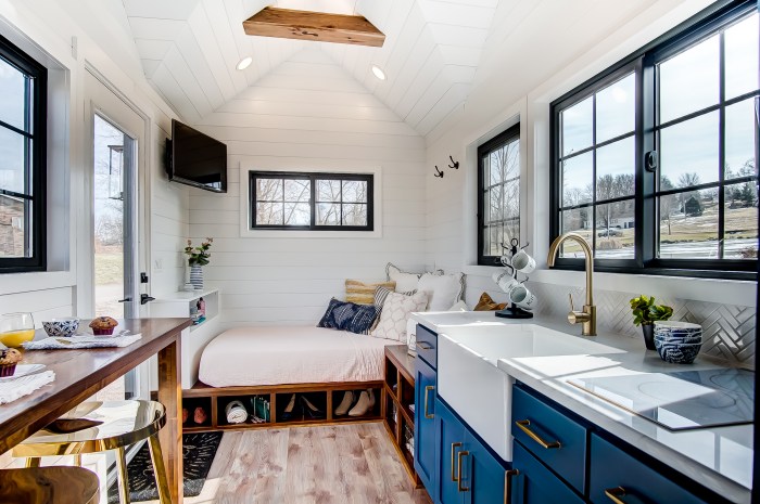 Low cost tiny house interior design