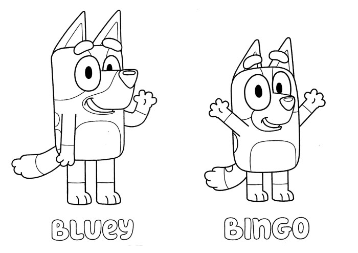 Free bluey coloring pages for kids