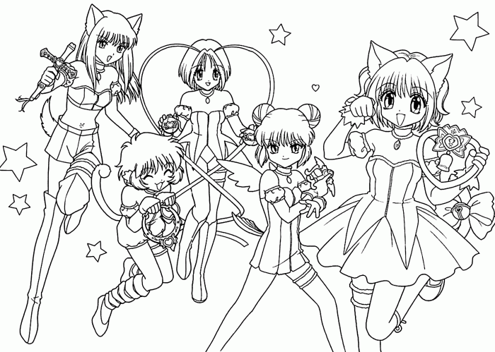 Free anime coloring pages