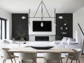 Black white house interior design