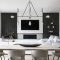 Black white house interior design