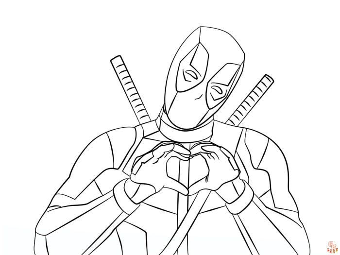 Coloring pages of deadpool