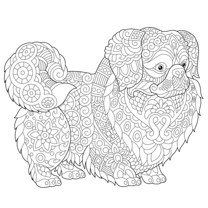 Puppy coloring pages that is hard