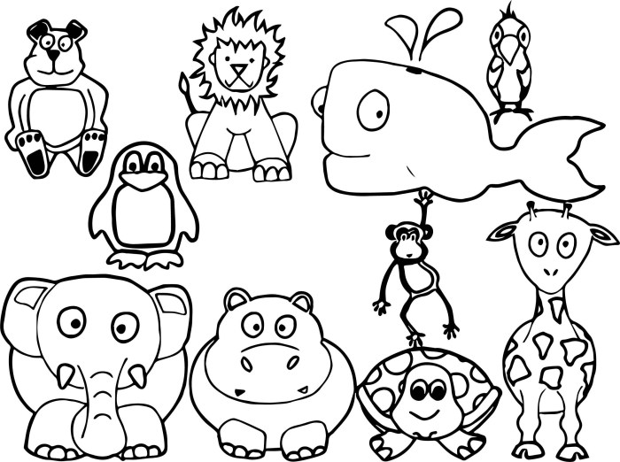 Cute animal coloring page