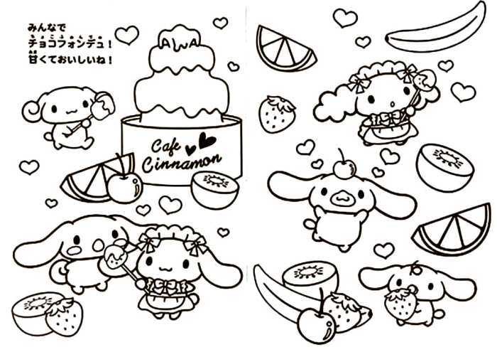 Kids coloring sheets cinimonroll