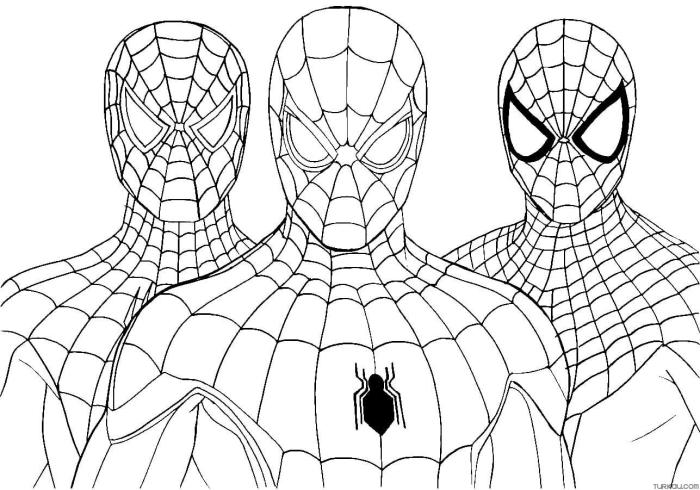 Cute spiderman coloring pages