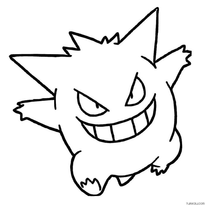 Gengar coloring pages