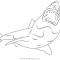 Great white shark coloring page