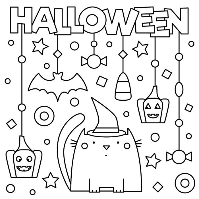 Halloween kid coloring pages