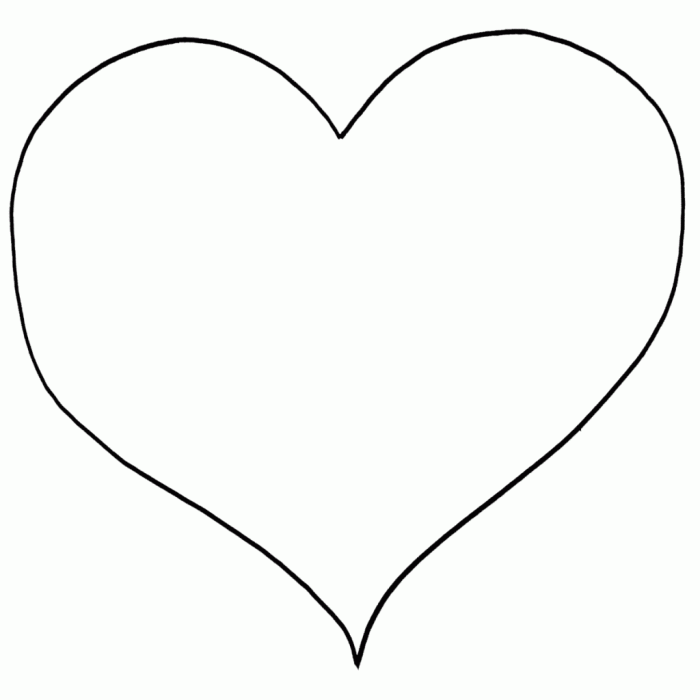 Heart shape coloring page