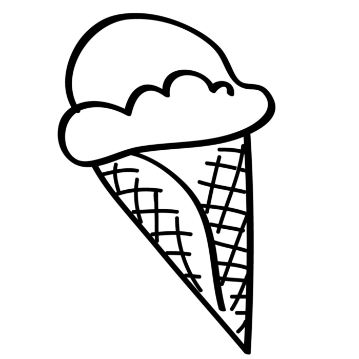 Coloring pages of ice cream