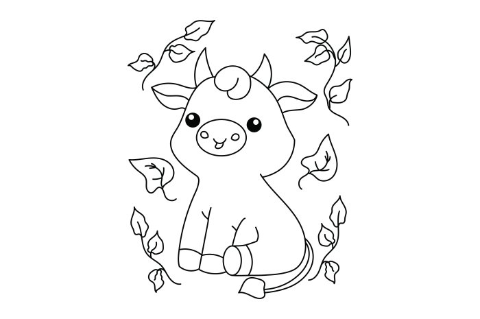 Cute cow coloring pages