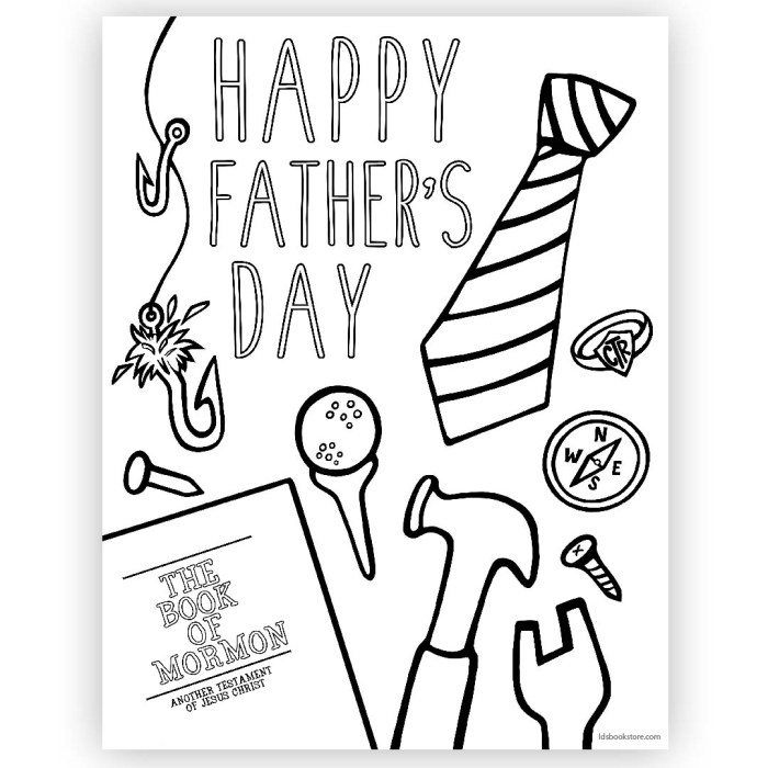 Happy fathers day dark coloring pages printable free