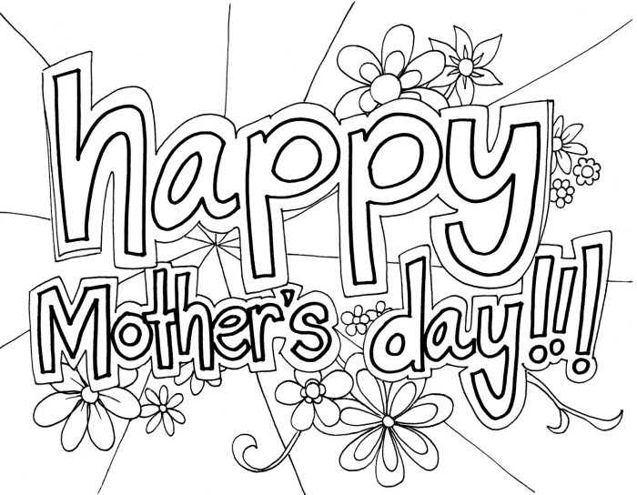 Mother's day coloring pages for kids