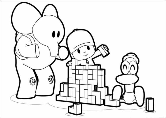 Pocoyo coloring pages