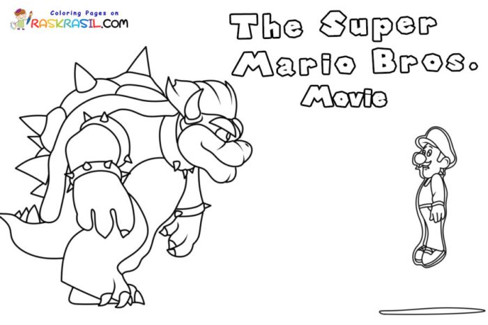 Mario bros coloring page