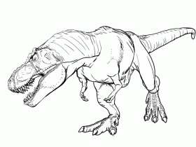 Realistic dinosaur coloring pages