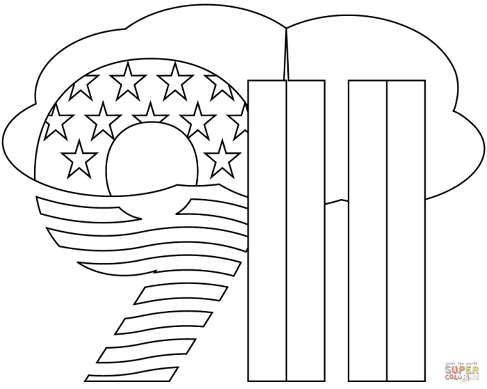 9/11 coloring sheet for kids