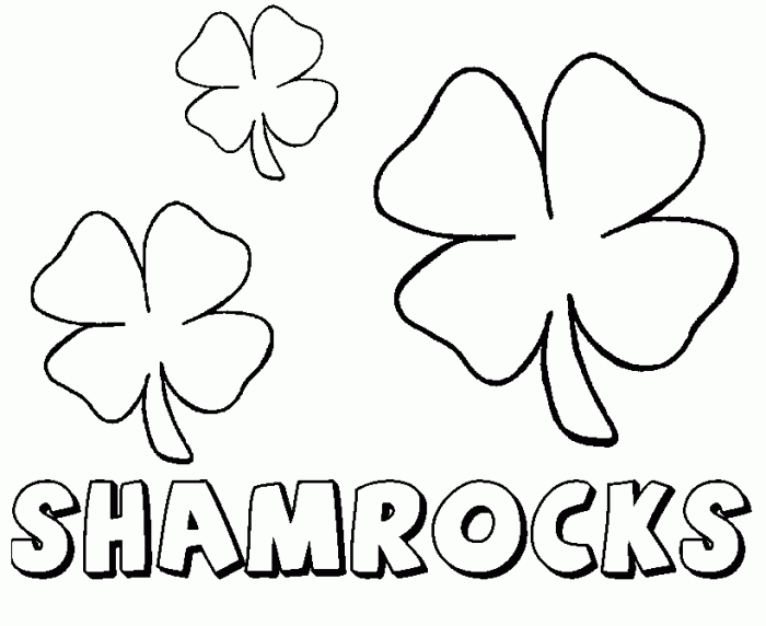 Shamrocks coloring pages