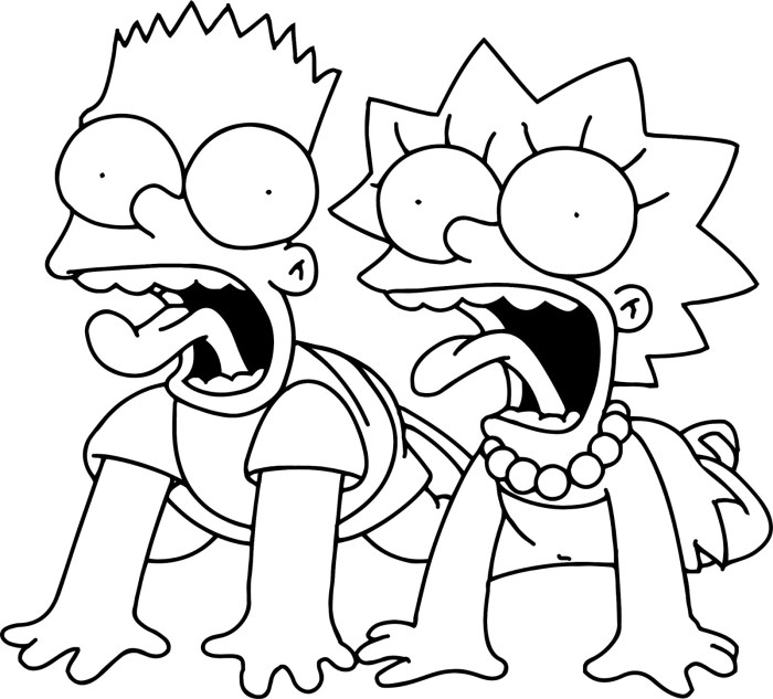 Coloring pages the simpsons