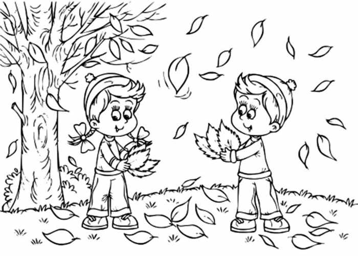 Cute fall coloring pages for kids