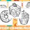 Coloring pages dessert