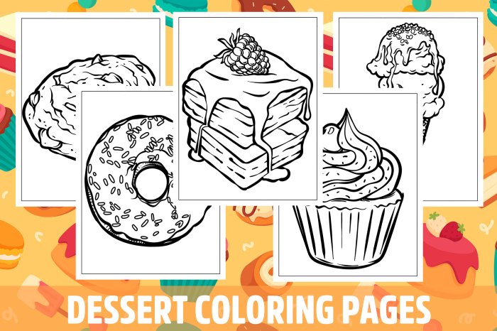 Coloring pages dessert