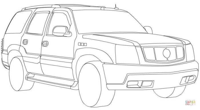 Electric cadillac coloring page