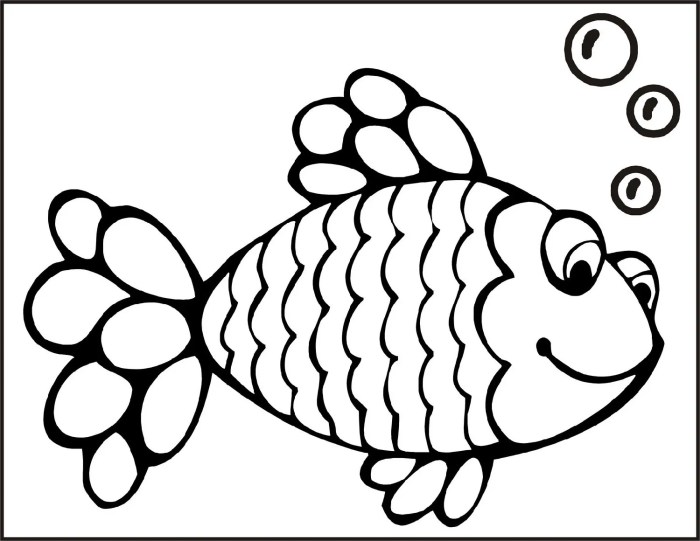 Fish coloring pages for kids