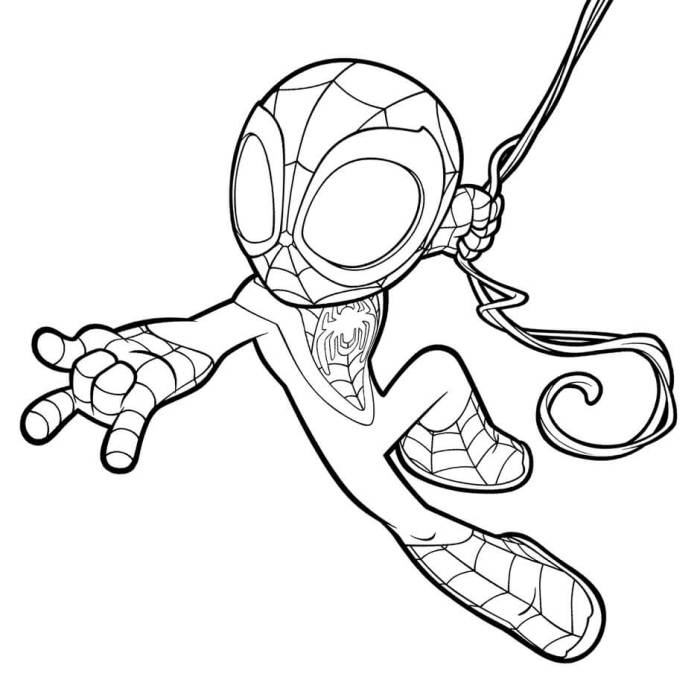 Spidey and his amazing friends coloring page