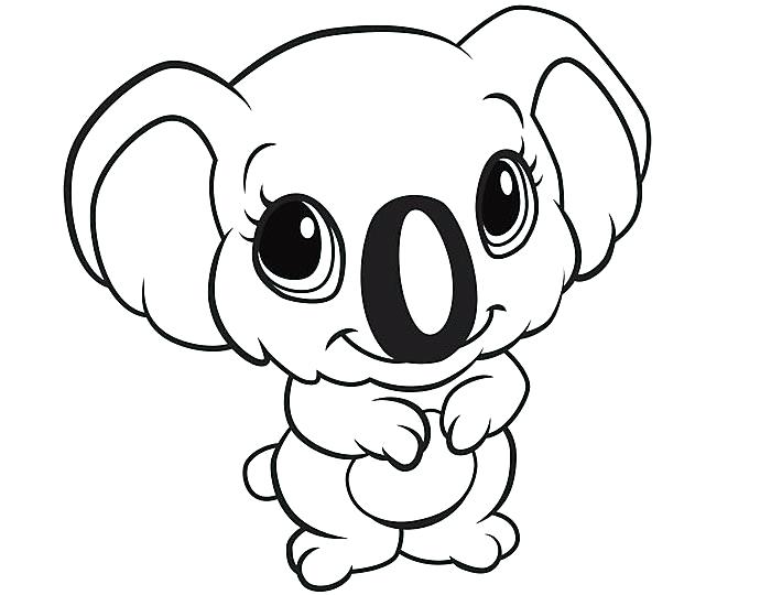 Cute animal coloring page