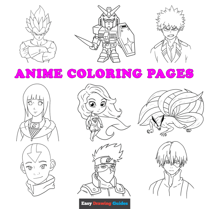 Free anime coloring pages