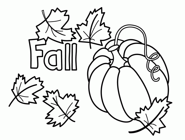 Fall coloring pages free printable