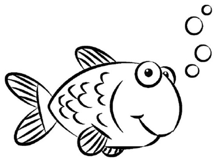 Fish coloring pages for kids free