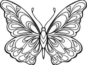 Free coloring pages of butterflies