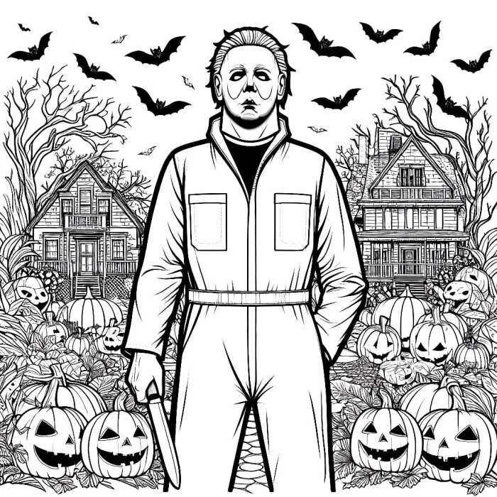 Michael myers coloring page