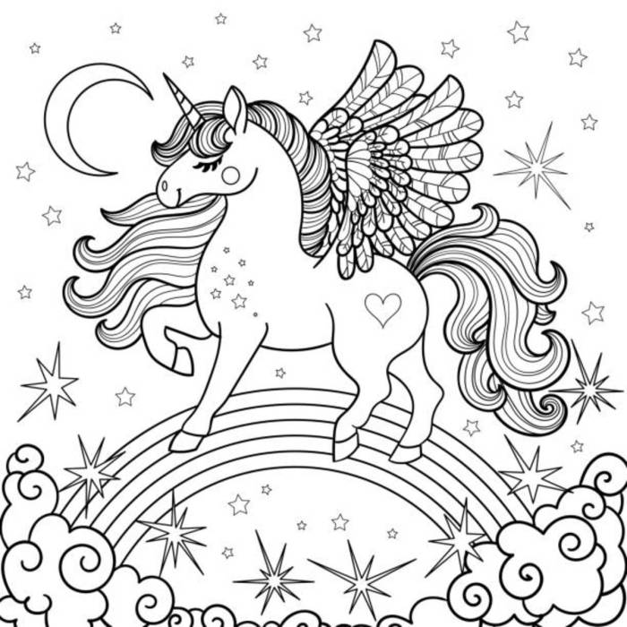 Free printable coloring pages of unicorns