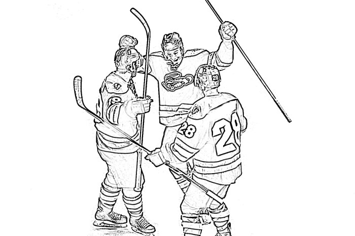 Hockey coloring page