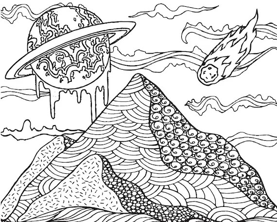 Psychedelic coloring pages