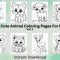 Cute animal coloring page