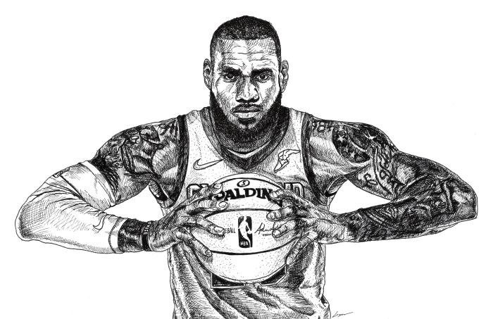 Coloring pages of lebron james