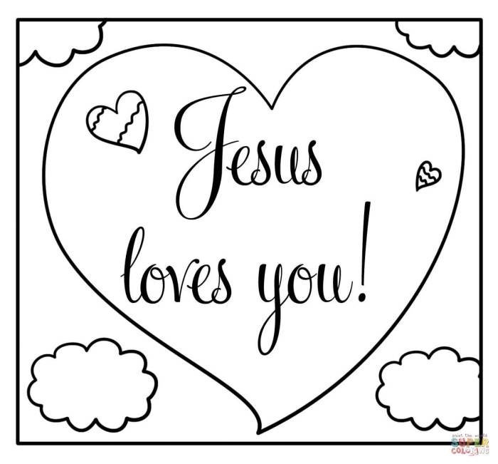 Jesus coloring pages me love loves heart sheets sticker preschool bible kids sacred grandma god color gods sunday colorluna colouring