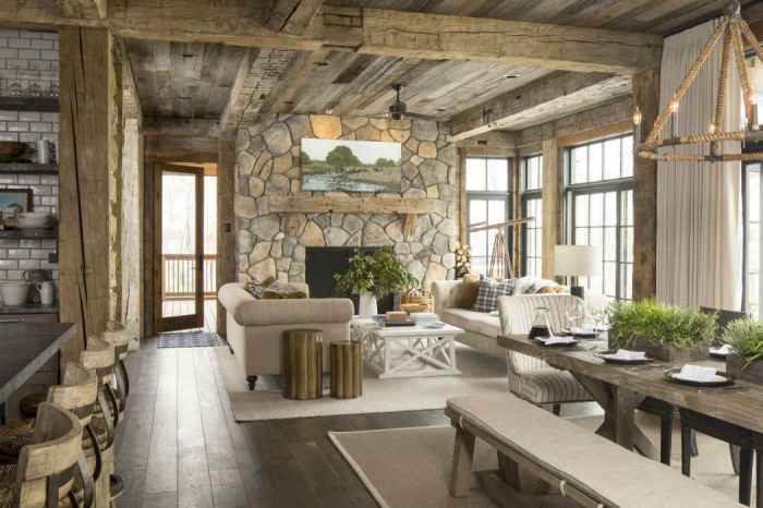 Lake house interior design