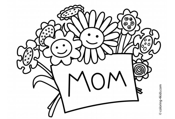 Mother's day coloring pages for kids