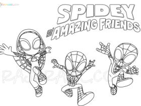 Spidey and his amazing friends coloring page